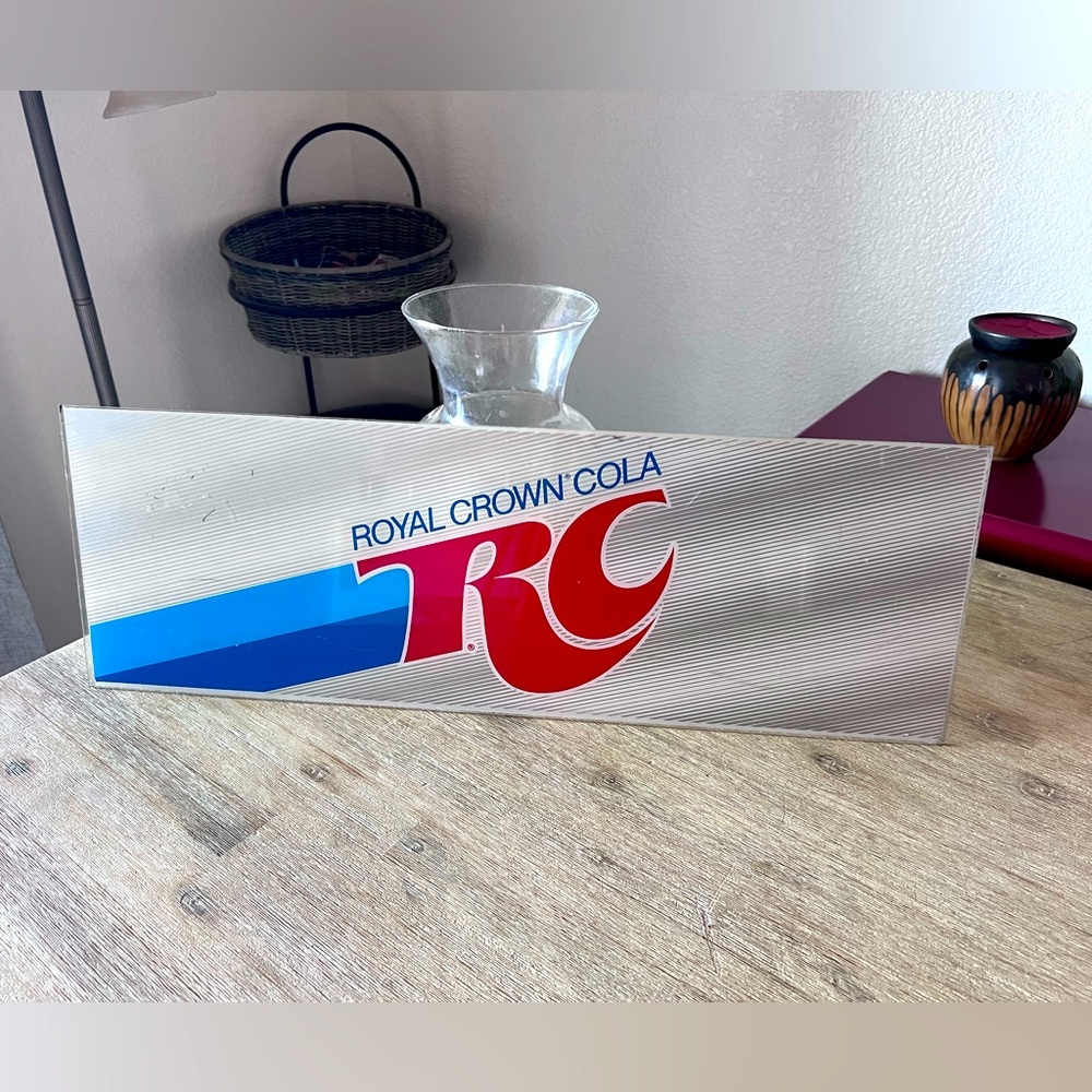 RARE !! Vintage RC COLA Royal Crown Soda Embossed Advertising Sign